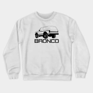 1992-1996 Bronco Rear, Black Print Crewneck Sweatshirt